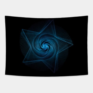 Blue Turquoise Swirl Tapestry