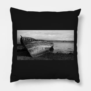 Monochrome Salen Fishing Boats Pillow