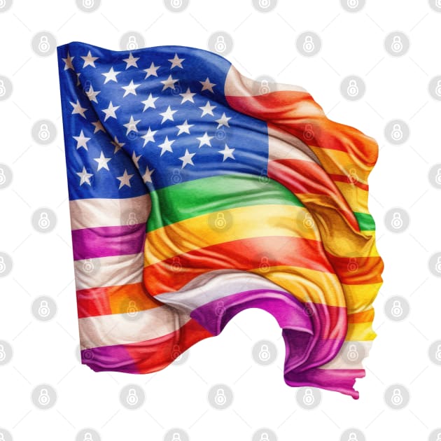 LGBT American Flag by Chromatic Fusion Studio