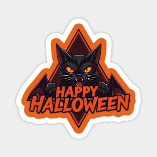 Happy Halloween Cat Magnet