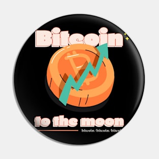 Bitcoin to the moon Pin