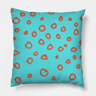 Abstract boho brown bubble pattern Pillow