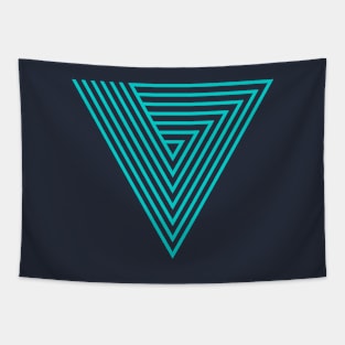 Green triangles design Tapestry