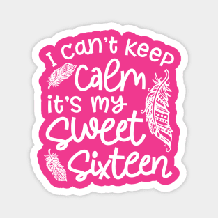 I Can't Keep Calm It's My Sweet Sixteen Funny Magnet