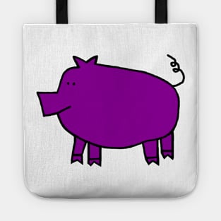 Cute Purple Pig Tote