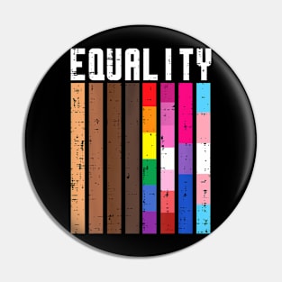 Equality Black Lgbt Pride Rainbow Lesbian Gay Bi Trans Pin