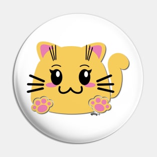 Qitty Cute Cartoon Blob Kitty | Sitting Plain Pin