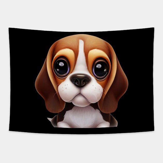 Pawsome Beagle Tapestry by Art By Mojo