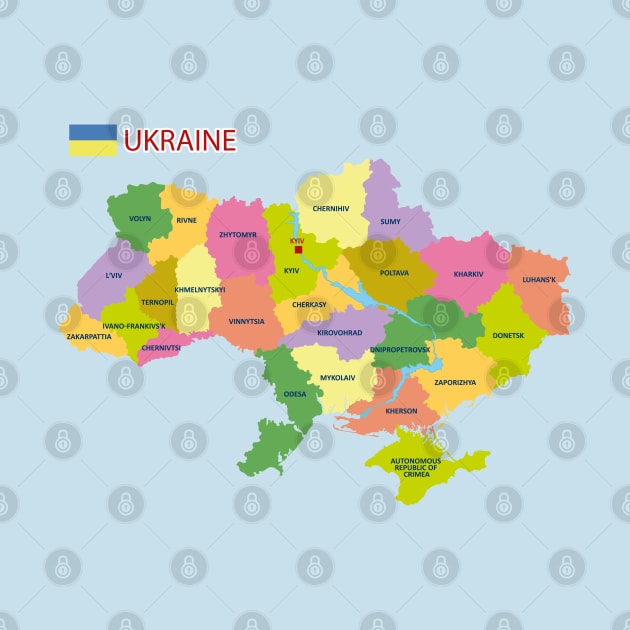 Political map of Ukraine by AliJun