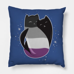 Asexual Cat LGBT Pride Flag Pillow