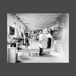 Furniture Maker Workshop Vintage Photography T-Shirt