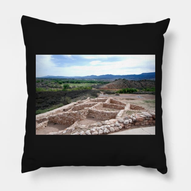 Tuzigoot Indian Ruins Pillow by randymir