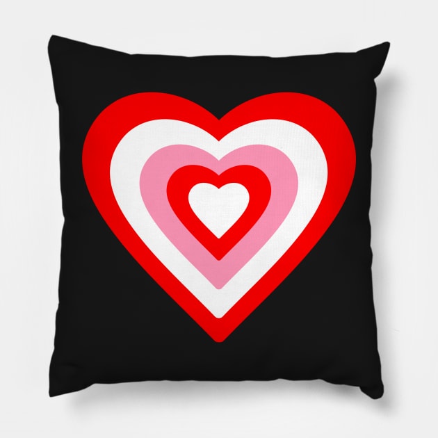 Early 2000s Heart Y2K Aesthetic Pillow by faiiryliite