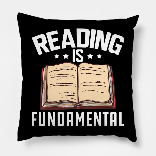 Reading is fundamental w Pillow by KC Happy Shop