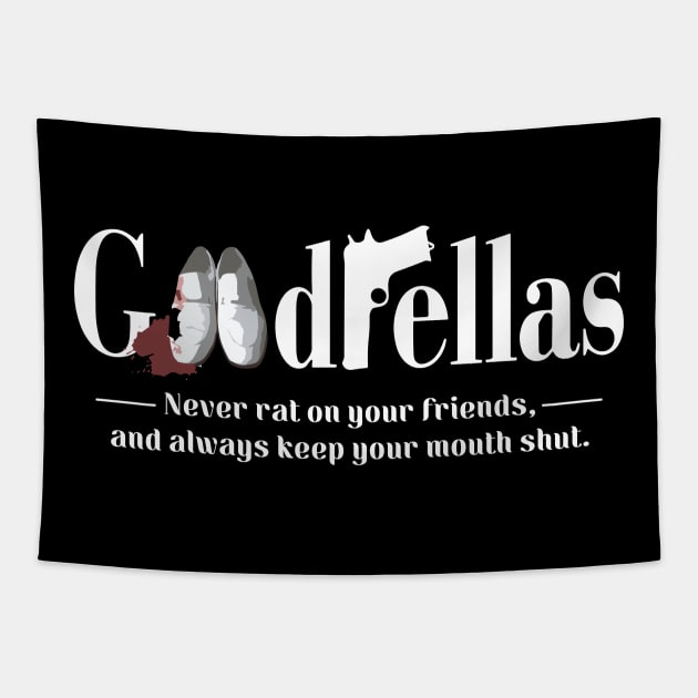 Goodfellas // Typography Fan Art Tapestry by Trendsdk