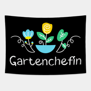 Gartenchefin Gartenarbeit Gärtnerin Blumen Frauen Tapestry