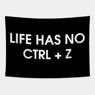 Life don't have CTRL + Z Tapestry