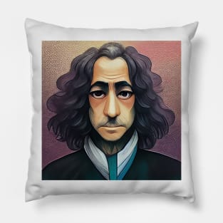 Baruch Spinoza portrait | Anime style Pillow