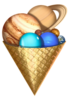 Planetary icecream Magnet