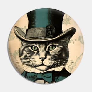 King of Catsland - Vintage Cat in Suit Pin