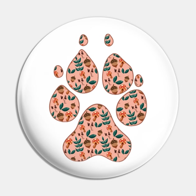 Cottage Core Paw Print Pin by Flicker Portraits