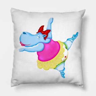 Dancing Hippo Pillow