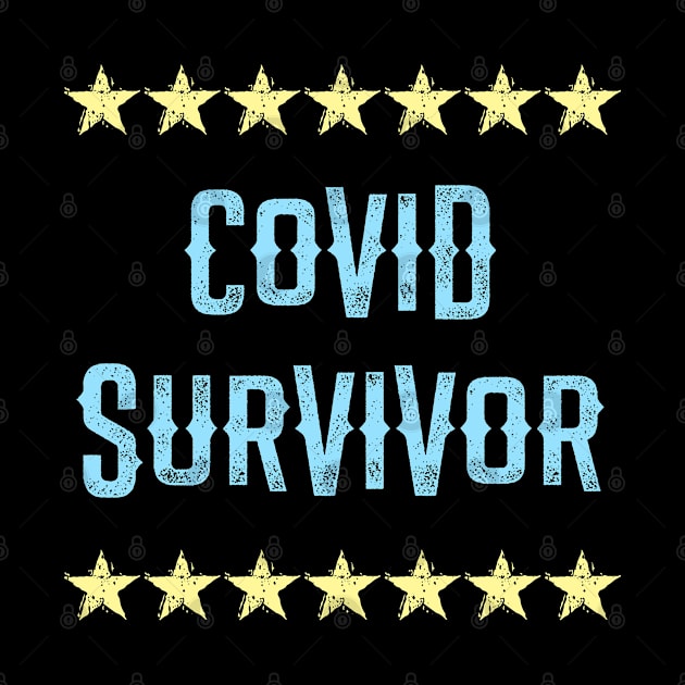 Coronavirus survivor 2020. I survived covid 19. Wear your face mask. Stop infecting others. Masks save lives. Trust science, not morons. Keep your mask on. I fought hard. Blue design by BlaiseDesign