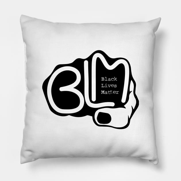 BLM B FIST Pillow by RafaDiaz