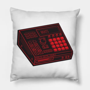 Beat Maker (Red Lines + Raisin Black Drop Shadow) Analog / Music Pillow