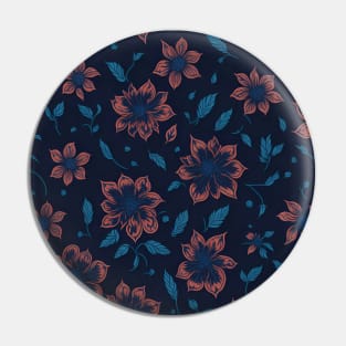 floral pattern design, flower art Pin