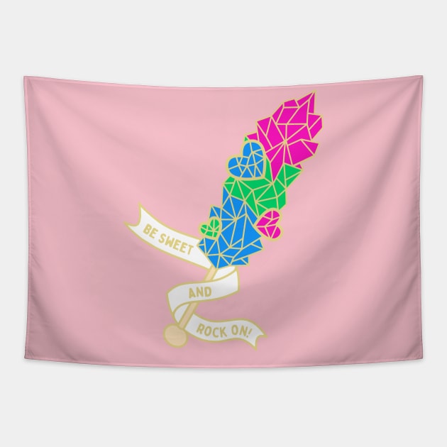 Rock Candy - Polysexual Pride Tapestry by Razumi Yazura