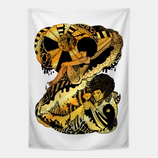 Afrocentric Escape Gold Tapestry