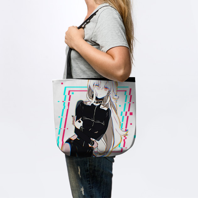 Anime Girl Glitch Aesthetic Anime Tote Bag Teepublic Uk