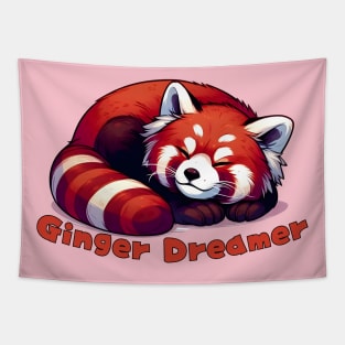 Tired red panda Tapestry