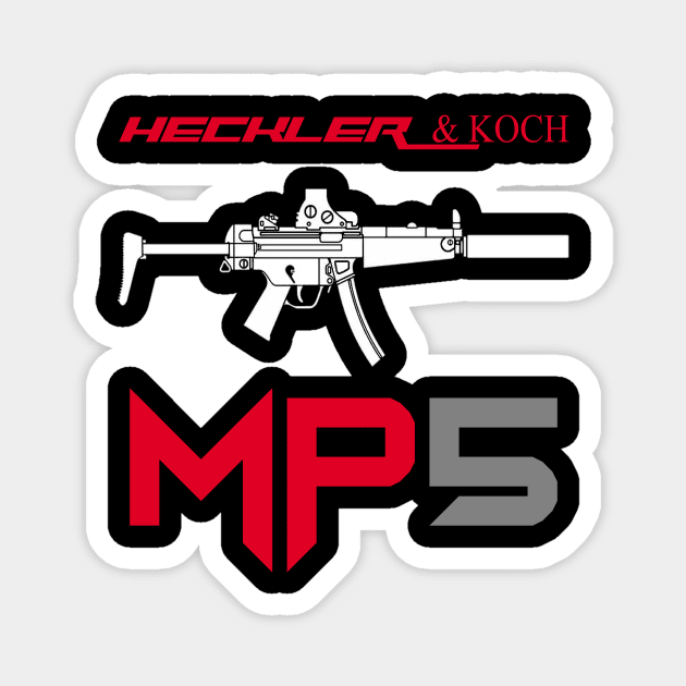 H and K MP5 Magnet by Aim For The Face