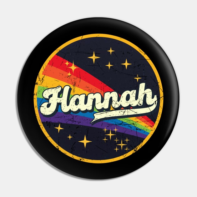 Hannah // Rainbow In Space Vintage Grunge-Style Pin by LMW Art