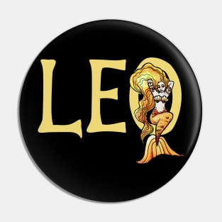 Leo mermaid Pin