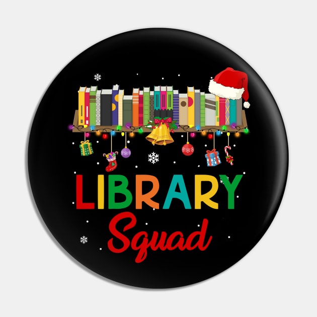 Library Squad Christmas Book Lovers Pin by Danielsmfbb