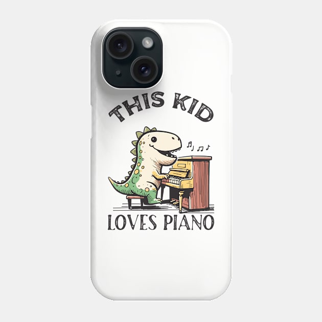 T-Rex playing piano Phone Case by Yopi