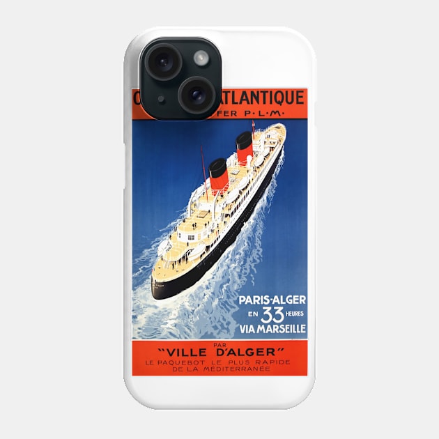 Vintage Travel Poster - Paris to Algiers Phone Case by Starbase79