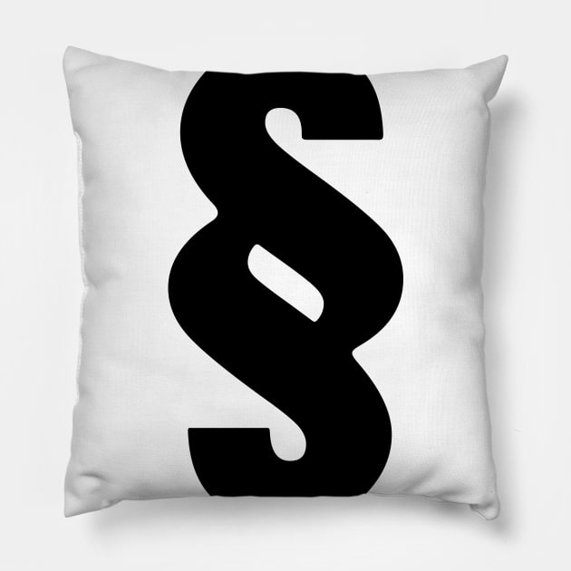 Black and White Paragraph Pillow by XOOXOO