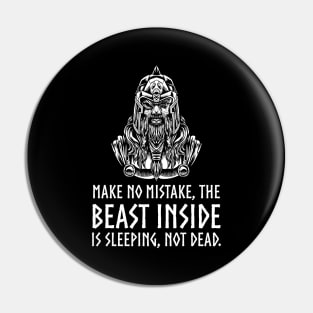 Motivational Viking Mythology - The Beast Inside - God Odin Pin