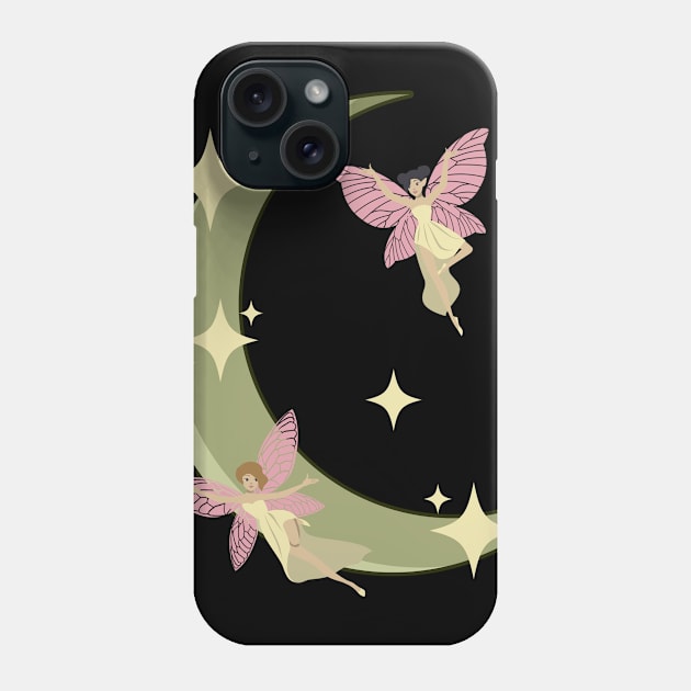 Fairycore Aesthetic Fairy Crescent Moon Fairies Phone Case by Alex21