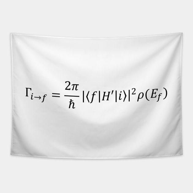 Fermi's golden rule of quantum perturbation theory Tapestry by ScienceCorner