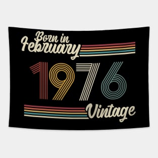 Vintage Born in February 1976 Tapestry