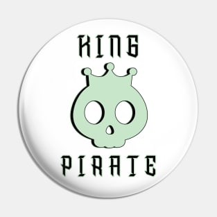 King Pirate Skull - Rule the Seas with Royal Authority Pin