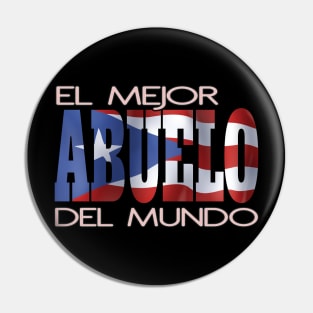 El Mejor Abuelo Del Mundo Puerto Rico Flag Puerto Rican Pride Pin