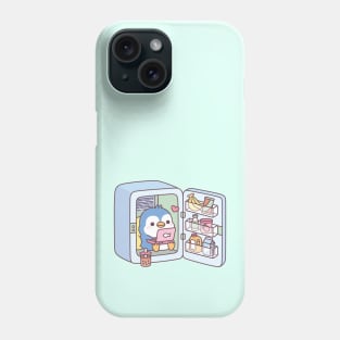 Cute Penguin Chilling In Fridge Phone Case