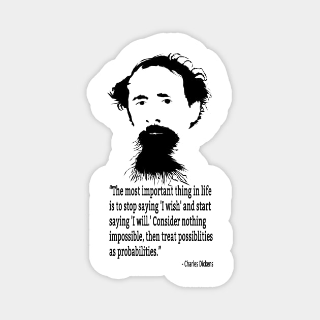 Charles Dickens Magnet by PoetandChef