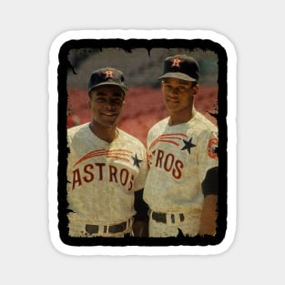 Joe Morgan and Sonny Jackson in Houston Astros Magnet